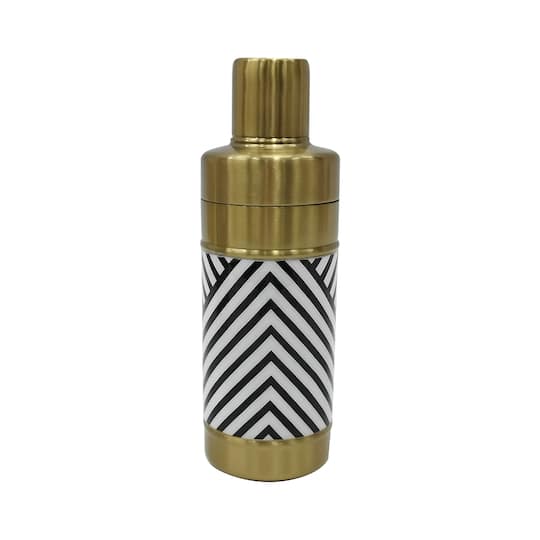 Jonathan Adler x Michaels 8.25" Black & White Cocktail Shaker
